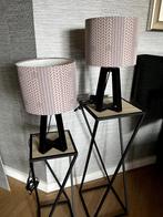 2 mooie lampjes / tafellampen, Huis en Inrichting, Lampen | Tafellampen, Ophalen of Verzenden, Zo goed als nieuw, Hout, Minder dan 50 cm