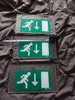 Nooduitgang borden - 3 stuks, Ophalen of Verzenden