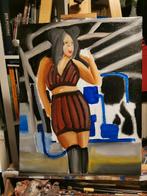 Kleine olieverf schilderij van 40 x 30, Antiek en Kunst, Ophalen of Verzenden