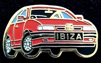 Seat Ibiza pin- model rood gelakt, Verzenden, Nieuw, Transport, Speldje of Pin