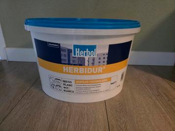 12,5 liter Herbidur. Witte muurverf voor buiten beschikbaar voor biedingen