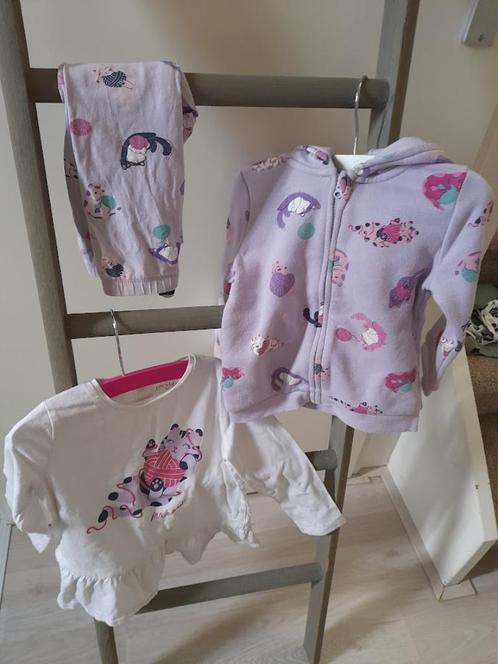 Leuk joggingpakje meisje 3 delig mt 18/24 mnd van Inextenso, Kinderen en Baby's, Kinderkleding | Maat 92, Zo goed als nieuw, Meisje