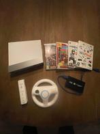 Nintendo Wii Compleet + 30 Games HDD + Stuur, Spelcomputers en Games, Ophalen of Verzenden, Gebruikt, Wii, Stuurtje of Sportattribuut