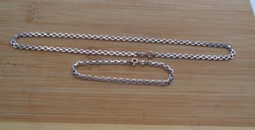 zilveren set ketting met armband [322] beschikbaar voor biedingen