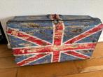 Vintage metal suitcase union jack, Huis en Inrichting, Ophalen, Zo goed als nieuw
