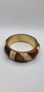 Armbanden, hout en been in messing, Sieraden, Tassen en Uiterlijk, Armbanden, Bruin, ., Ophalen of Verzenden, .