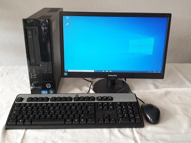 Mini PC HP Incl i3 processor Led LCD 22 Inc W10 SSD Mogelijk, Computers en Software, Desktop Pc's, Gebruikt, 4 Ghz of meer, HDD