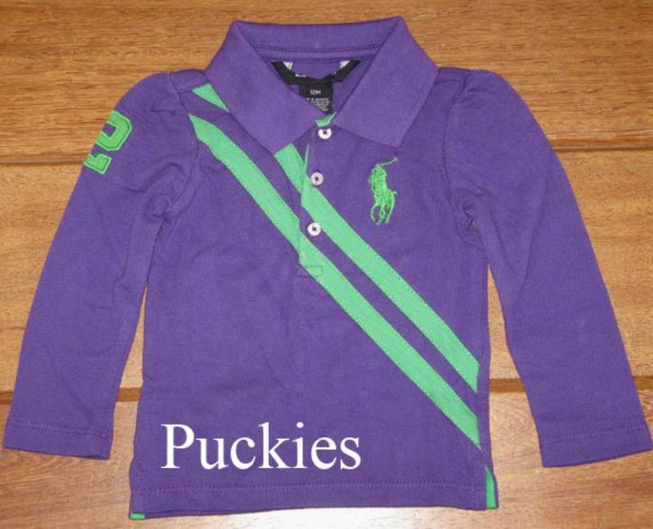 Maat 80 * Paarse Ralph Lauren Big Pony polo *NieuW*, Kinderen en Baby's, Babykleding | Maat 80, Nieuw, Meisje, Shirtje of Longsleeve