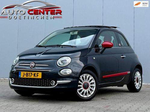 Fiat 500 1.2 Lounge Rosso Amore Edition Panoramadak, Auto's, Fiat, Bedrijf, Te koop, Boordcomputer, Centrale vergrendeling, Lichtmetalen velgen