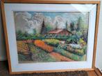 schilderij pastel Bloemenkwekerij te Spiez van Paul Brandt, Antiek en Kunst, Ophalen