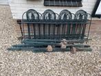 Donkergroen tuinhek, Tuin en Terras, Ophalen, Gebruikt, IJzer, Tuinhek
