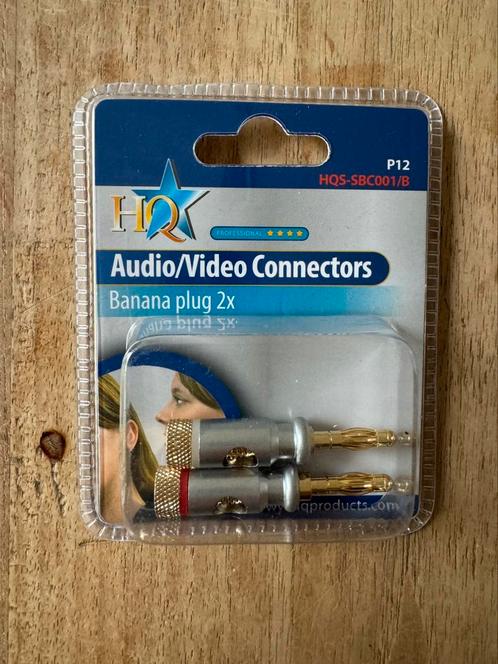 HQ vergulde banana plugs / bananenstekkers - nieuw per paar, Audio, Tv en Foto, Audiokabels en Televisiekabels, Nieuw, Luidsprekerkabel