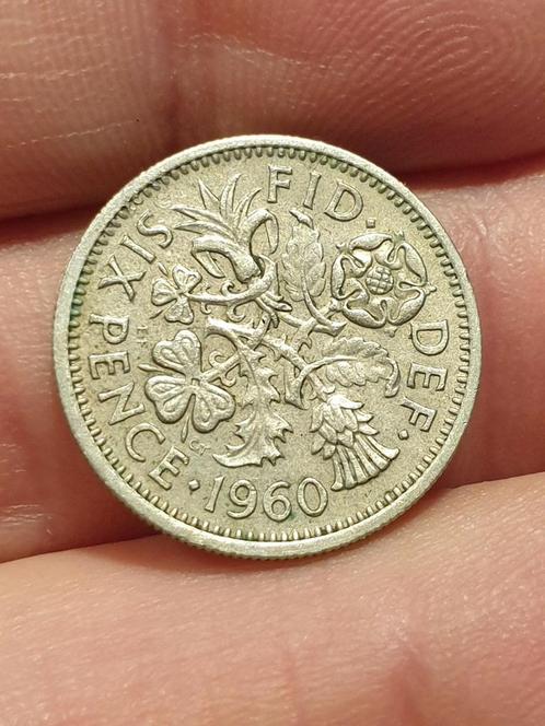 Engeland, 6 pence 1960 (19), Postzegels en Munten, Munten | Europa | Niet-Euromunten, Overige landen, Ophalen of Verzenden