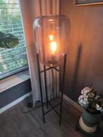 Stijlvolle vloerlamp met glazen kap, 100 tot 150 cm, Ophalen of Verzenden, Zo goed als nieuw, Glas