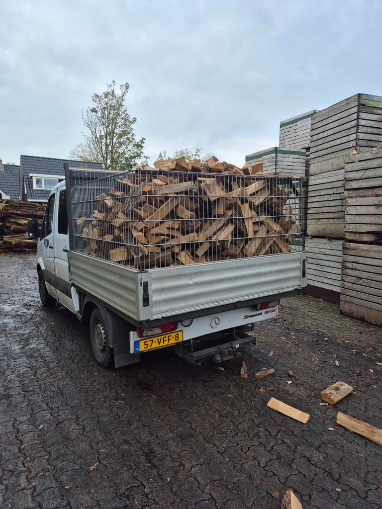 Brandhout haardhout Gratis bij u thuisbezorgd!, Tuin en Terras, Haardhout, 6 m³ of meer, Ophalen, Eikenhout, Blokken