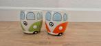 VW. Mok in campervorm. Twee stuks. Oranje en Groen., Ophalen of Verzenden, Nieuw, Auto's
