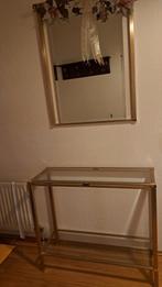 Hal spiegel en side tafeltje., Ophalen, Zo goed als nieuw, Rechthoekig, Minder dan 100 cm