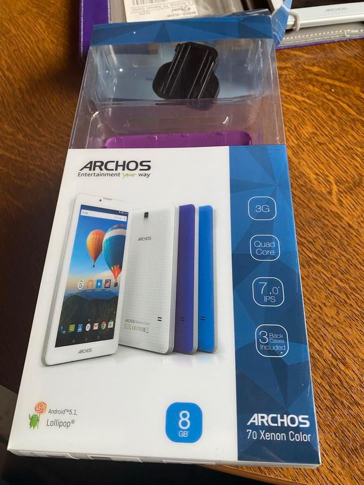 Archos 70 Xenon Color Tablet + Hoes, Computers en Software, Android Tablets, Gebruikt, Wi-Fi, 7 inch of minder, 16 GB, Ophalen of Verzenden