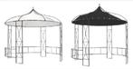 Paviljoen partytent prieel 3x2,9 m wit zwart GRATIS BEZORGD!, Tuin en Terras, Nieuw, 2 meter of meer, Paviljoen, Minder dan 5 meter