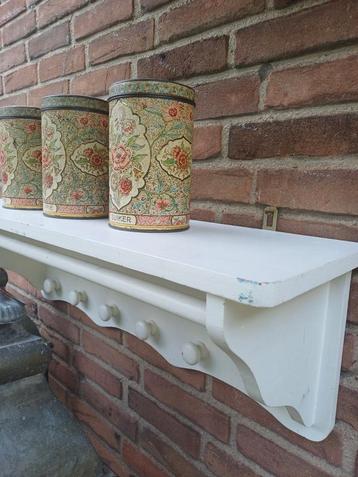 Oud Franse Brocante Keukenrek / Regaal regaalrek rek beschikbaar voor biedingen
