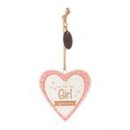 Partij roze Riverdale It's a girl hartvormige hangers 9cm