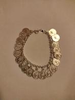 Armband met muntjes, Staal, Ophalen of Verzenden, Zo goed als nieuw, Met bedels of kralen