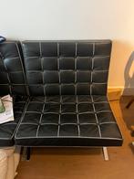 Barcelona stoel 2 x  zwart, Huis en Inrichting, Ophalen, Zwart, Leer, Twee