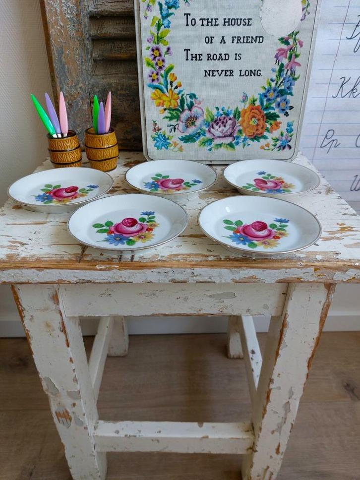 Prachtige vintage petit-fours schoteltjes Bavaria Rösiom, Antiek en Kunst, Antiek | Servies los, Ophalen of Verzenden