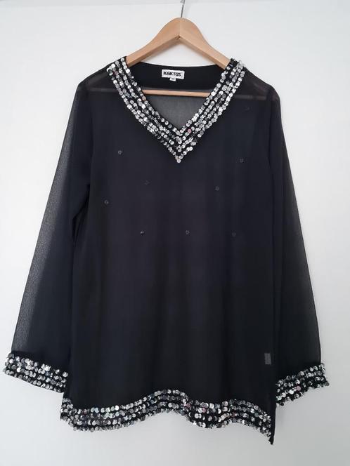 Feestelijke tuniek Kaktus zwart maat M met pailletten, Kleding | Dames, Blouses en Tunieken, Zo goed als nieuw, Maat 38/40 (M)