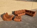 Cognac lederen modulaire zithoek, onberispelijke staat!, Huis en Inrichting, Ophalen of Verzenden, Nieuw, Vierpersoons of meer