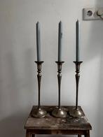 Verzilverde Kandelaars - Set van 3, Ophalen of Verzenden, Zilver