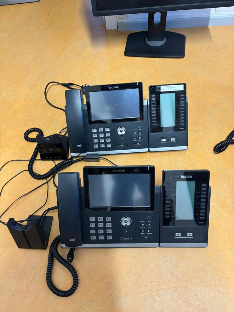 Yealink T48S + EXP40 expansiemodule, Ophalen of Verzenden, Gebruikt, 2 handsets