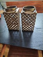 2 aardewerk windlichten, Ophalen of Verzenden, Gebruikt, Overige materialen, 25 tot 50 cm