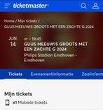 Guus meeuwis ticket 14 juni, Tickets en Kaartjes, Concerten | Nederlandstalig, Juni, Levenslied, Eén persoon