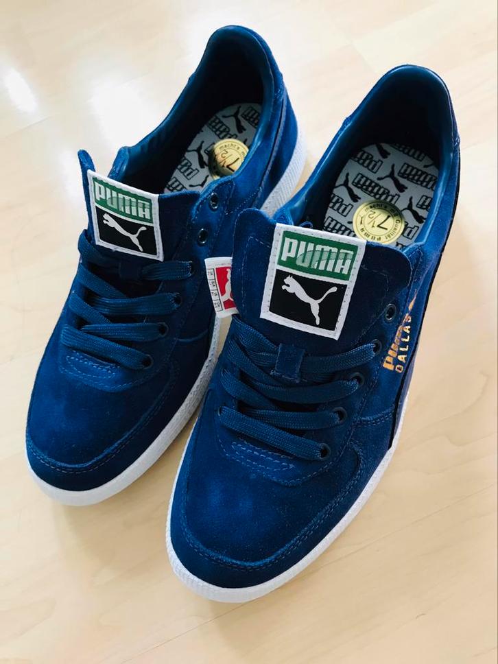 Puma Dallas Origineel 41 NIEUW in doos Blauw Wit Goud Suède, Kleding | Heren, Schoenen, Nieuw, Sneakers of Gympen, Blauw, Ophalen of Verzenden