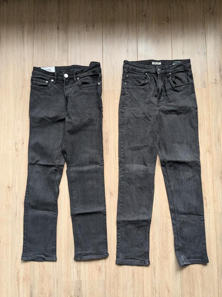 Twee zwarte spijkerbroeken maat 29 32 Jeans Pilot Palmer HM, Kleding | Heren, Spijkerbroeken en Jeans, Zo goed als nieuw, Overige jeansmaten