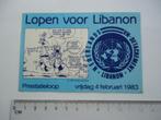 sticker oud Leger 1983 Libanon veteranen strip de smet retro, Verzamelen, Verzenden, Zo goed als nieuw, Bedrijf of Vereniging