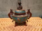 Antieke Chinese wierook pot Cloisonne’ Brons., Antiek en Kunst, Ophalen of Verzenden
