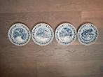4 x Delfts blauw sierbord 4 jaargetijden. Royal Goedewaagen, Antiek en Kunst, Antiek | Wandborden en Tegels, Ophalen