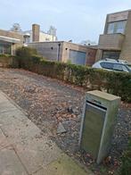 Gratis split, antraciet, ligt op onkruidmat, Tuin en Terras, Bloembakken en Plantenbakken, Ophalen, Rechthoekig, Tuin