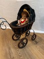 Antieke kinderwagen met vintage SIMBA pop, Ophalen of Verzenden