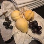 Vijf stuks antiek fruit van marmer of albast., Antiek en Kunst, Ophalen of Verzenden