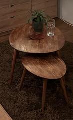 ZARA HOME salontafels hout, Ophalen, 50 tot 75 cm, Zo goed als nieuw, Overige vormen