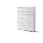 Concept opklapbed verticaal - 160x200 - Wit hoogglans, Niet ingevuld, Niet ingevuld, Niet ingevuld