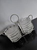 Vintage glazen onderzetters - puntgaaf, Ophalen of Verzenden, Zo goed als nieuw, Glas of Kopje