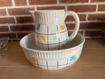 Vintage Lampetset met Grafisch Design beschikbaar voor biedingen