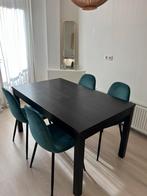 Uitschuifbare eettafel + stoelen, Huis en Inrichting, Tafels | Eettafels, Ophalen, Gebruikt, 100 tot 150 cm, 50 tot 100 cm