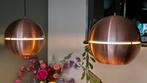 Zuiver koperen hanglampen 2 stuks mooie staat, Ophalen, Gebruikt, Metaal, Minder dan 50 cm