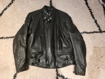 Motorjas zwart leer beschikbaar voor biedingen