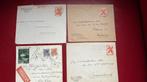 Nederland 4 brieven 1937/45 oa Expresse, Postzegels en Munten, Brieven en Enveloppen | Nederland, Ophalen of Verzenden, Envelop